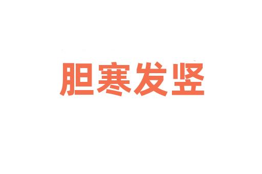 胆寒发竖