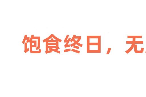 饱食终日，无所事事