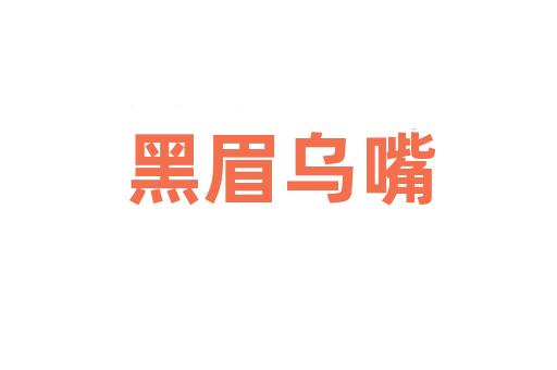 黑眉乌嘴